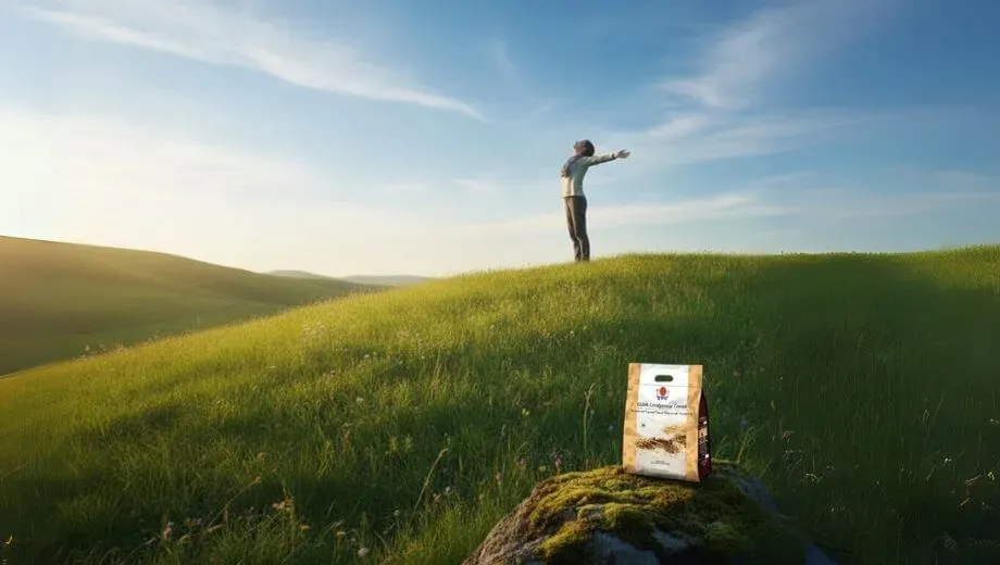 Persona respirando aire puro en la naturaleza, simbolizando el apoyo a la salud respiratoria y pulmonar con el enfoque natural de DXN.